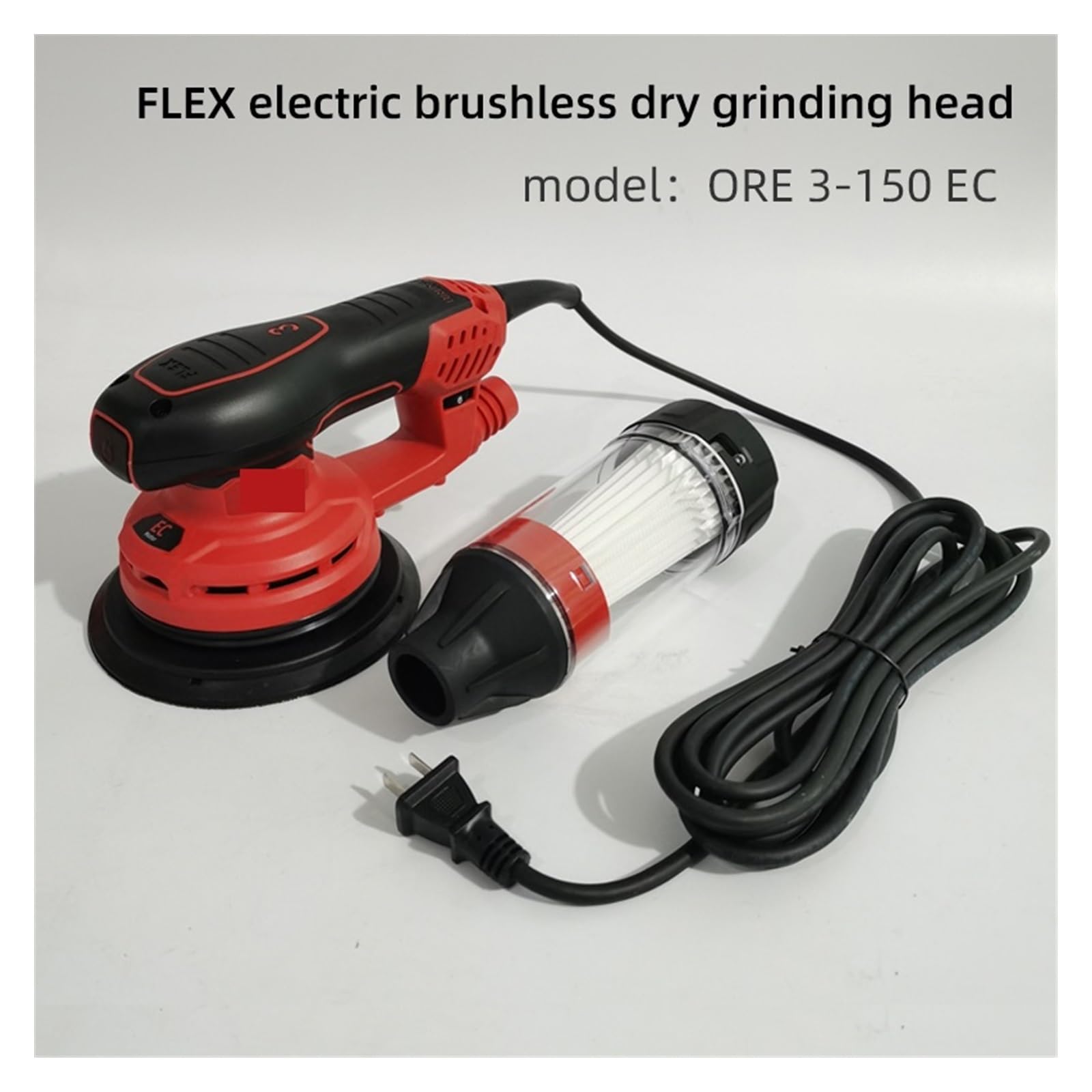 lijadora de pared, Máquina de pulir de 6 pulgadas, masilla de cabeza de vacío multifunción eléctrica Orbital for pulidora de coche, lijadora de esquinas de madera(Eccentricity 5mm)
