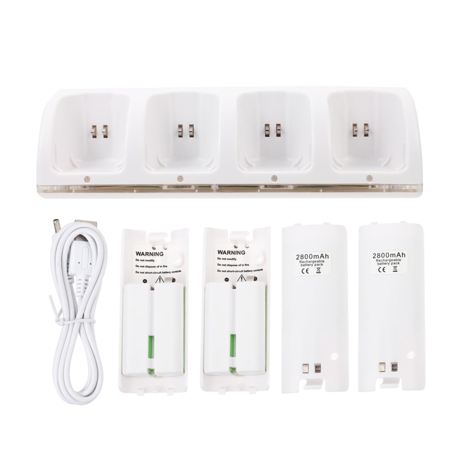 Tofficu Caricabatteria 4 Slot Stazione Di Ricarica Della Batteria Caricabatteria Usb Slot Di Ricarica Della Batteria Adattatore Per Ricaricare Batterie