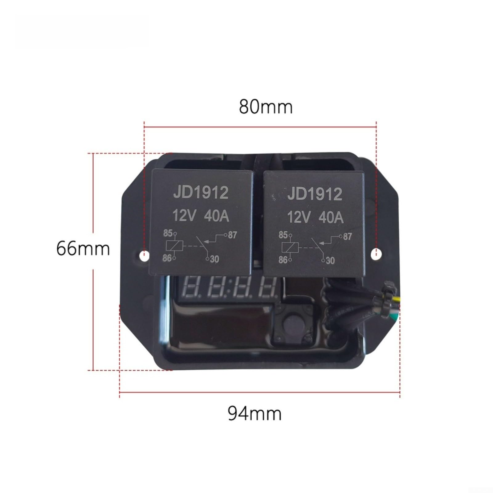 12 V Dual-Lüftersteuerungs-Schalter-Set, mit 40 A Relais und präziser Temperaturanpassung für Fahrzeugkühlungsanwendungen (1)