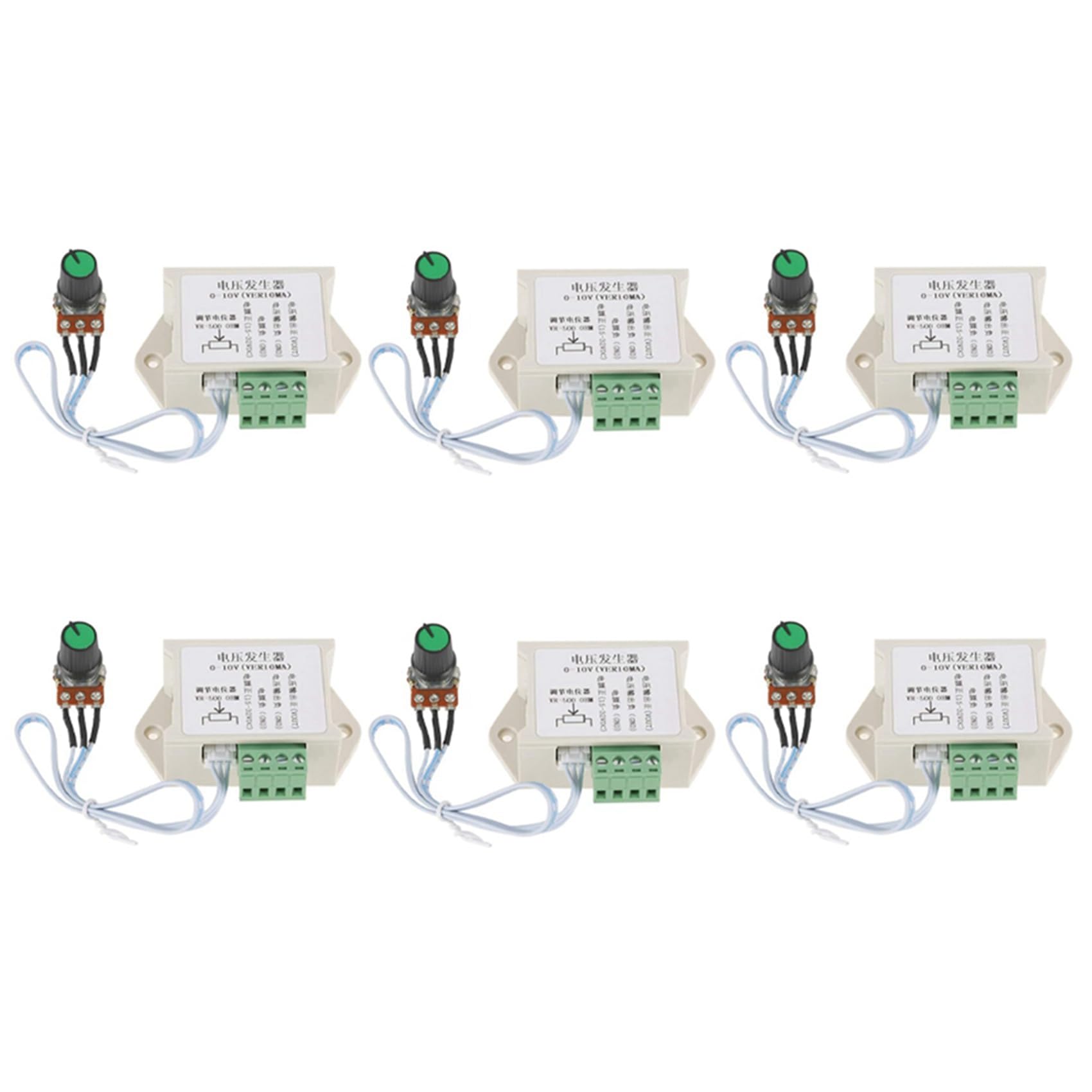 Jnchdghwa White 6X Dc Voltage Generator Module 0-10V 10Ma Adjustable Analog Voltage Signal Generator For Plc Mcu Industrial Controller