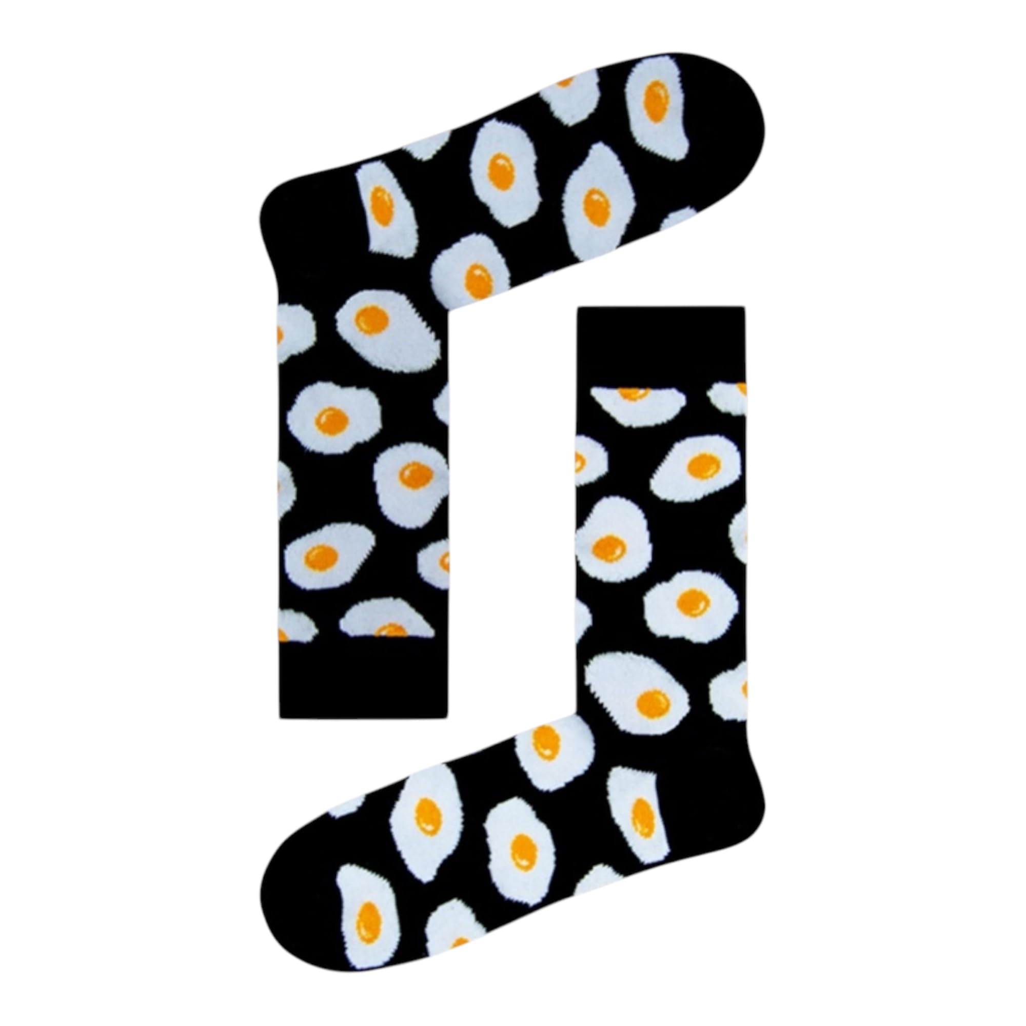 Socks Stars Unisex Black Fried Egg Socks Novelty Funky Cute Gifts Easter