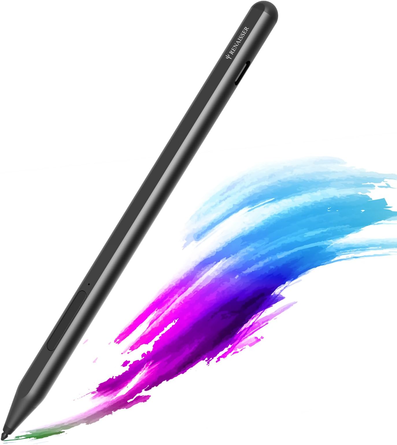 Taiwan RENAISSER Stylus Pen for Microsoft Surface, Designed in Houston, Made in Taiwan, Palm Rejection, USB-C Fast Charging, Pen for Surface Pro 11/10/9/8/7 & Go & Laptop 1/2/3/4/5 & Book & Studio