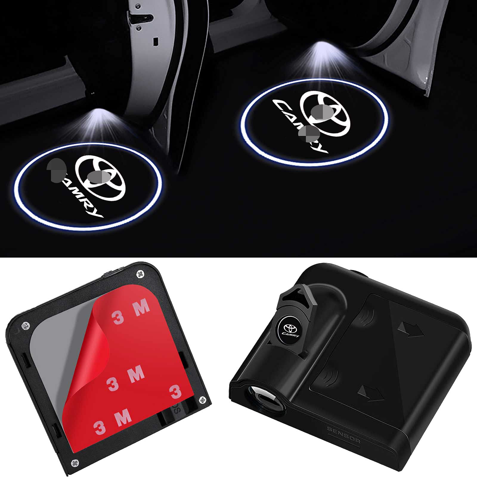 Buy 2Pcs Car Door Lights Logo Projector,Wireless Car Door Paste