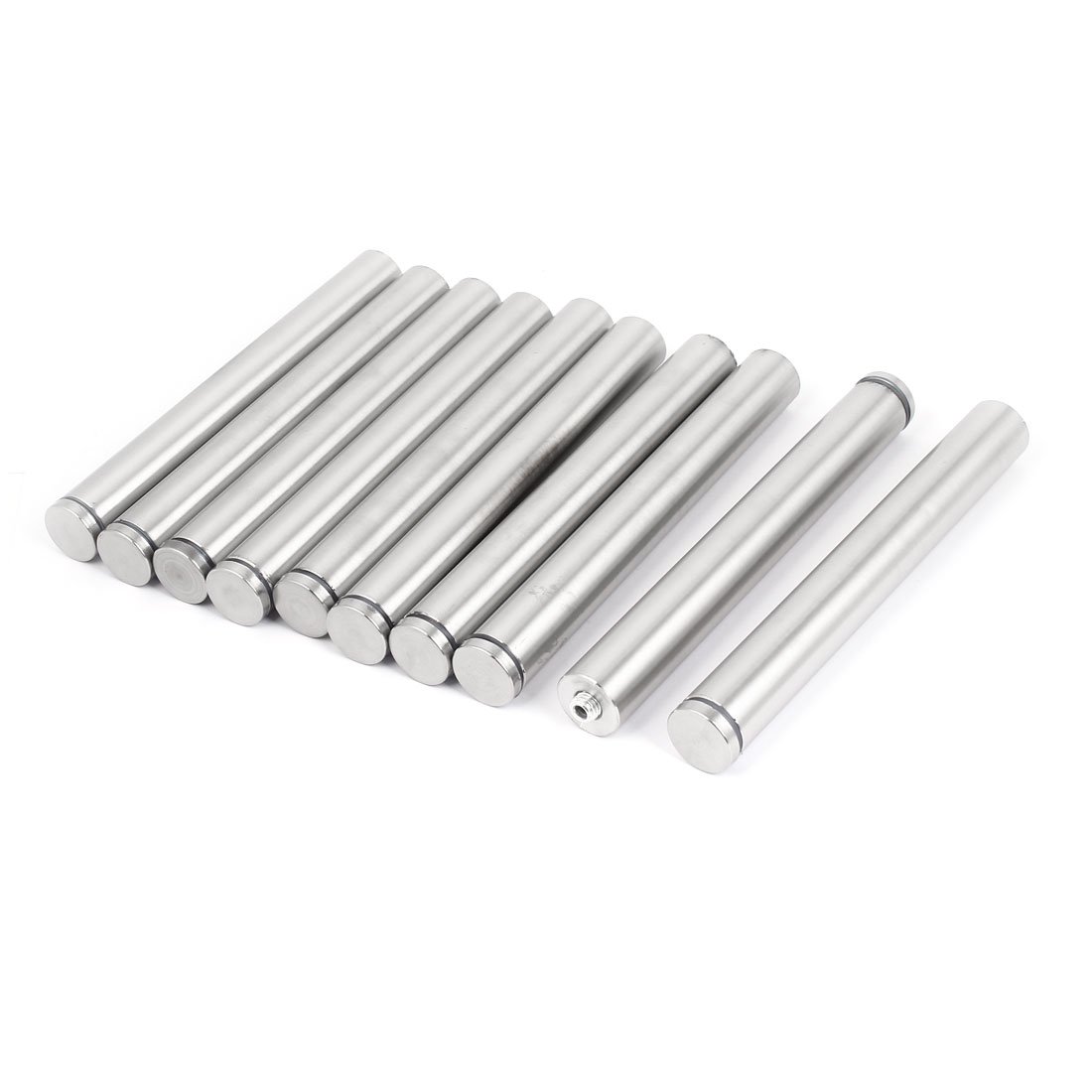 Ruilogod In acciaio inossidabile Vetro Supporti Bulloneria 25mm x 200mm 10 pezzi