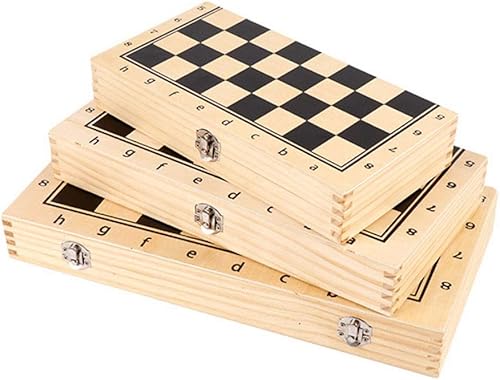 Miniatura 4 de Juego de ajedrez plegable magnético de madera, juego de mesa de ajedrez con almacenamiento interior portátil, perfecto para niños, principiantes y