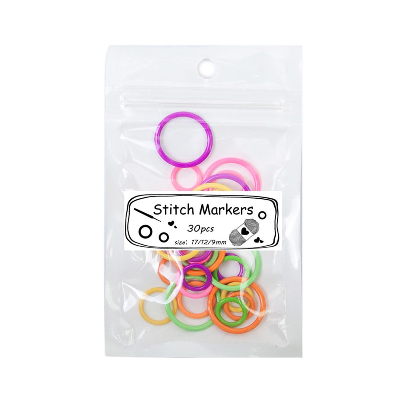 Maxtonser 30 Pcs Metal Knitting Markers Crochet Locking Markers Round Stitching Markers Knitting Accessories for Crochet Lovers