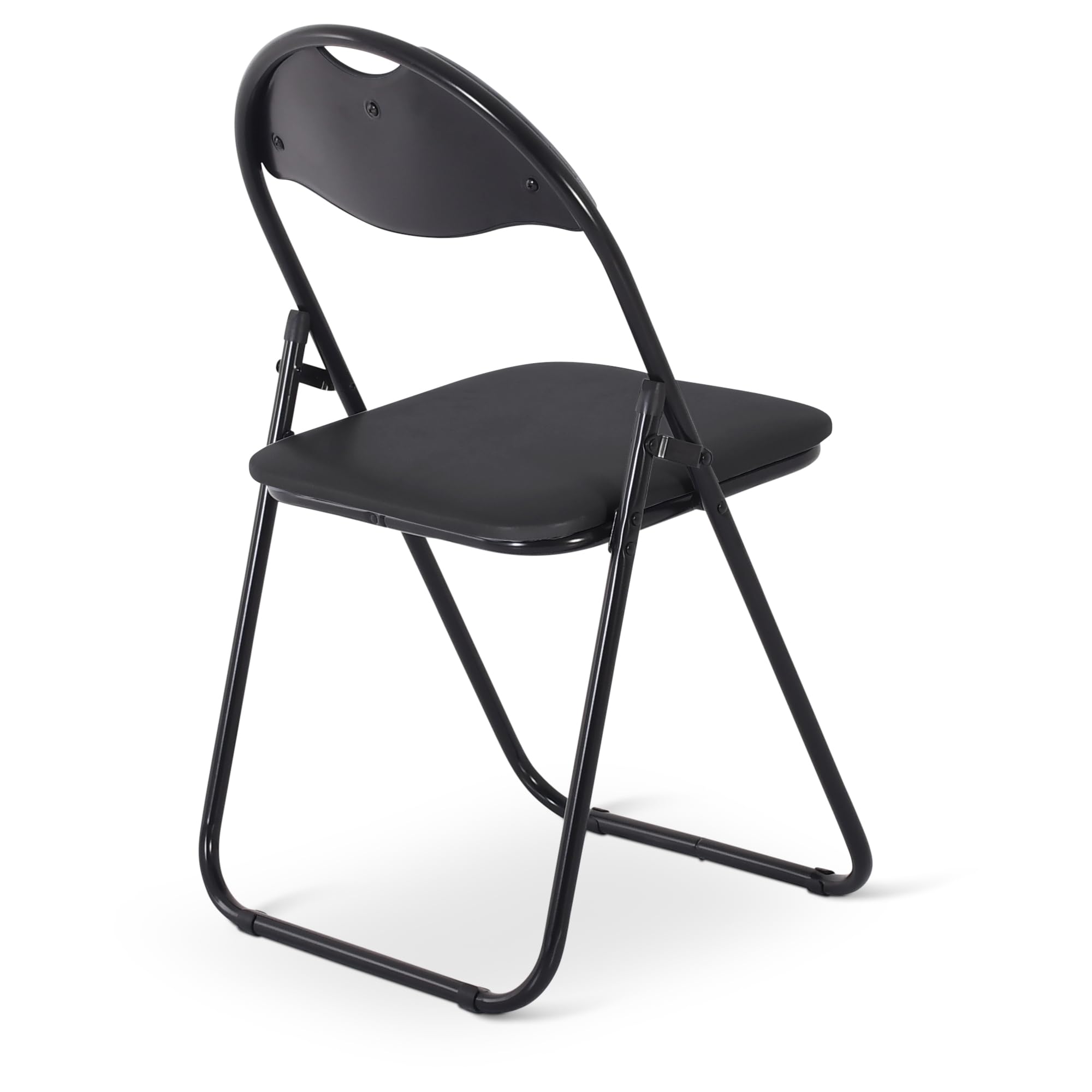 Raburg Klappstuhl 6er-Set, gepolstert, Belastbarkeit 100 kg, Metallgestell, Schwarz