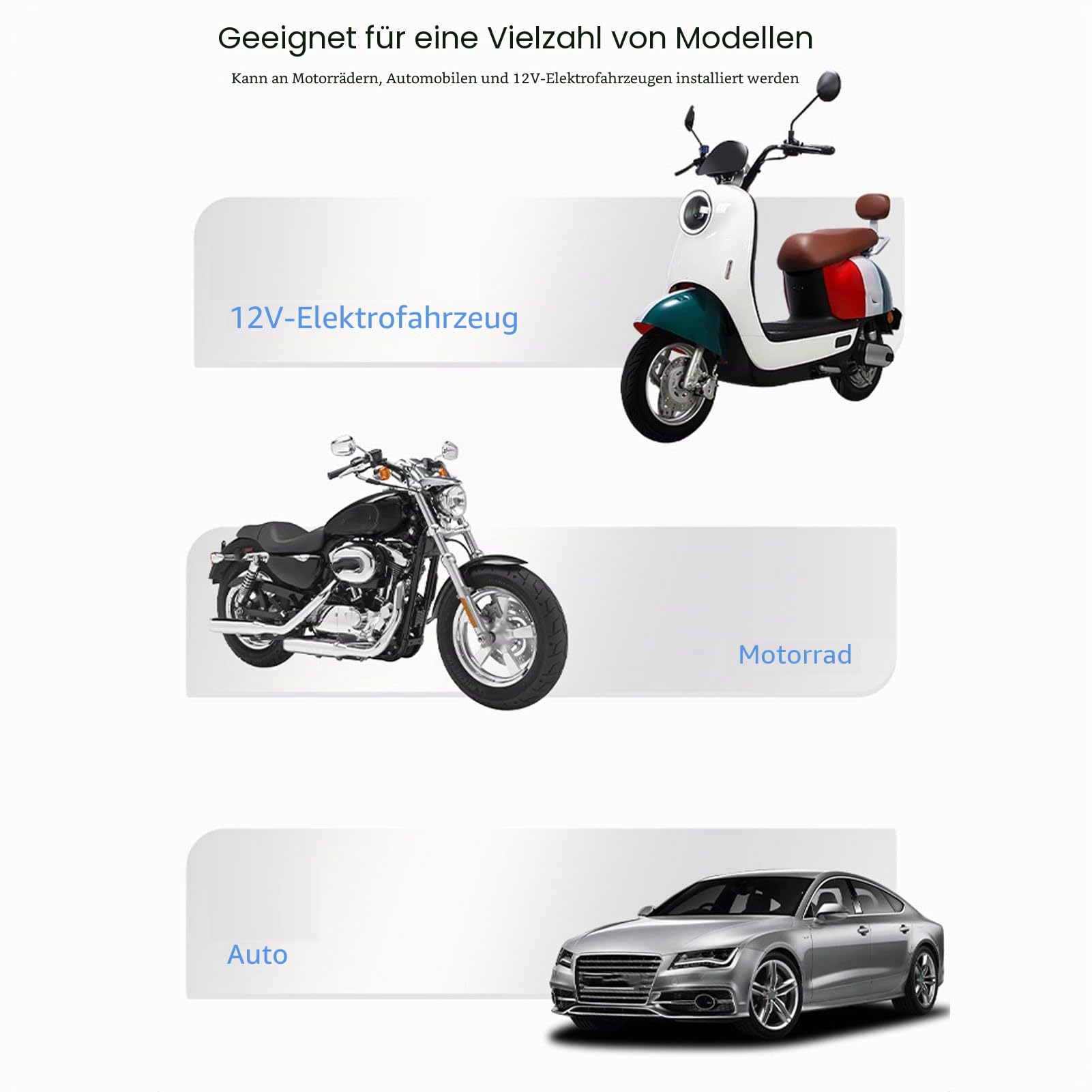 12-V-Motorrad-Sicherungsblock, 20-A-Sicherungs- und Relaiskasten-Kit mit LED-Anzeigeleuchte Schnellverdrahtungs-Sicherungskasten für Motorrädern, Autos und 12-V-Elektrofahrzeugen Installiert Werden