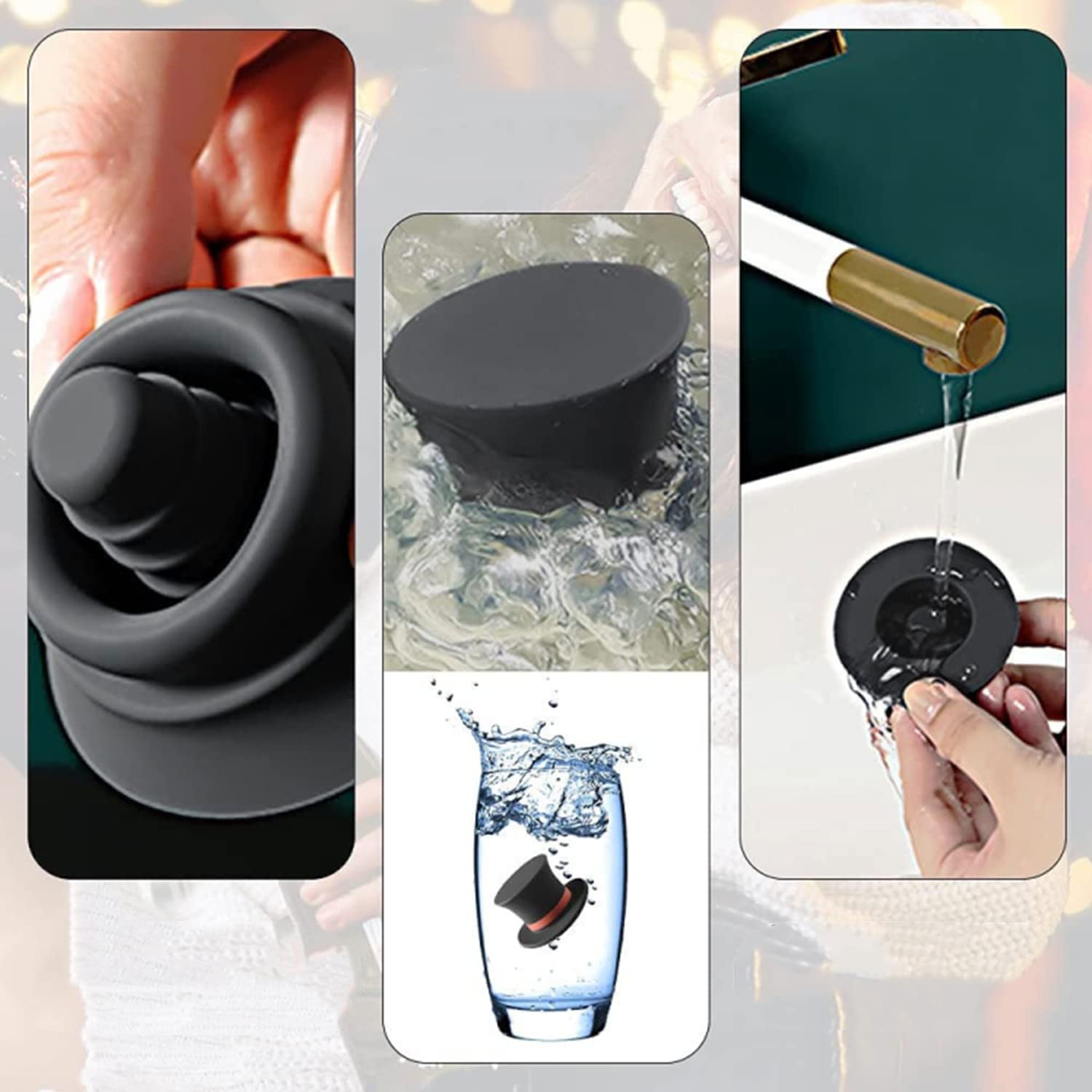 Wine Stopper Silicone Wine Bottle Stopper Silicone S - Replace A Cork - Reusable Beer Bottle Cover Wine Bottle Stopper Wine Saver Easy To Clean 6 Pack Assorted S For Wine Bottles