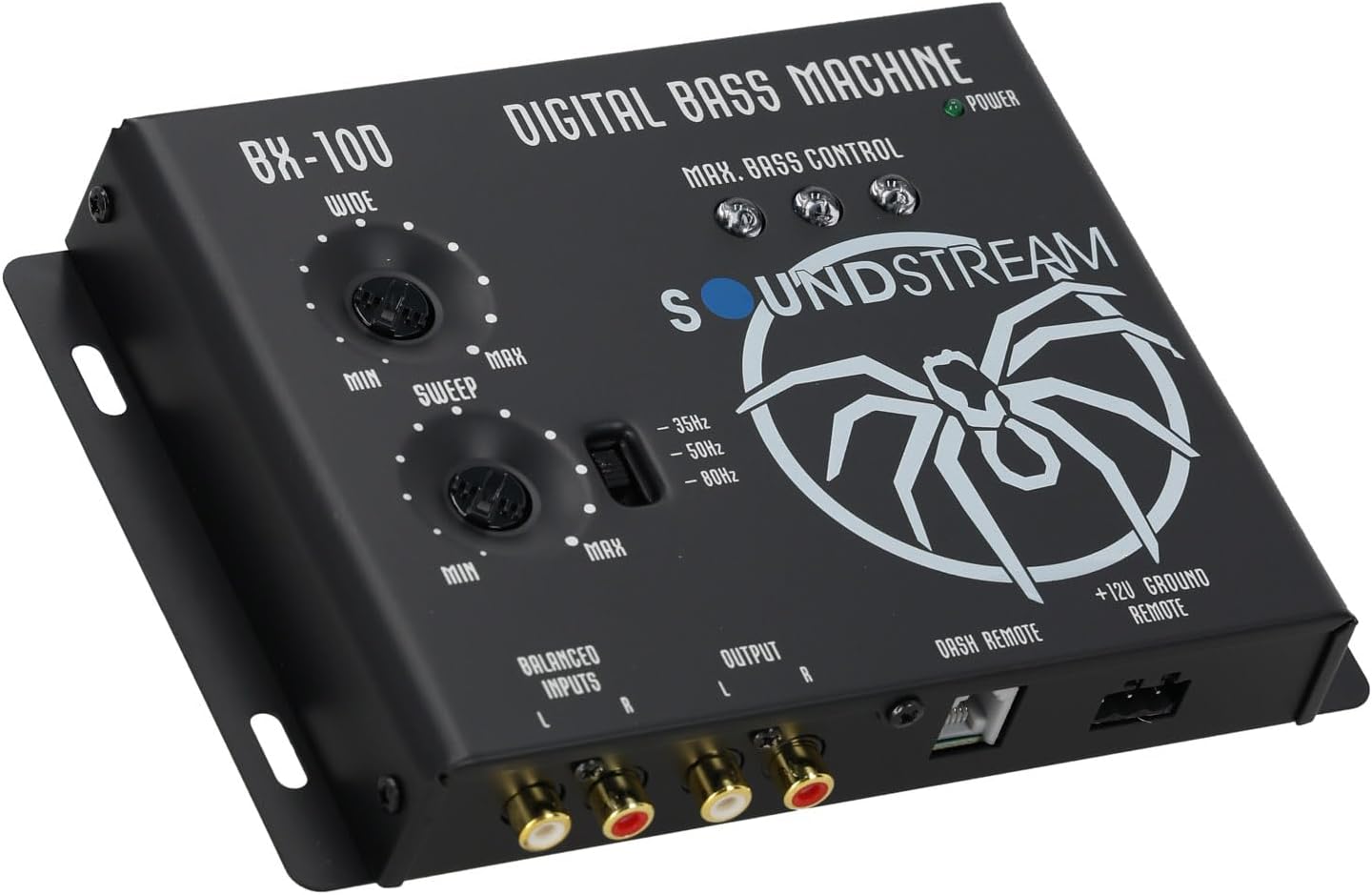 SOUNDSTREAM BX-10D Bundle: Digital Bass Reconstruction Sound Processor with Dash Mount Remote Control, (2) RTR172 17 ft 2-Channel Twisted Pair RCA Cables, 3-Items