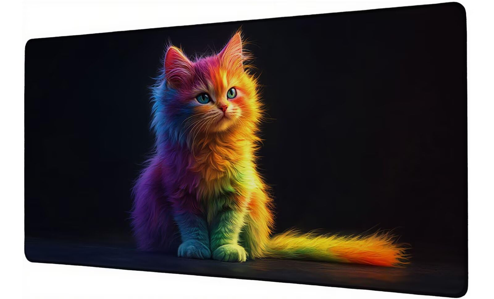 Podkładka pod mysz XXL 1200 x 600 mm kolorowa podkładka pod mysz dla graczy duża podkładka pod mysz biurową akcesorium dla kota z podstawą antypoślizgowa wodoodporna podkładka pod mysz podkład, do