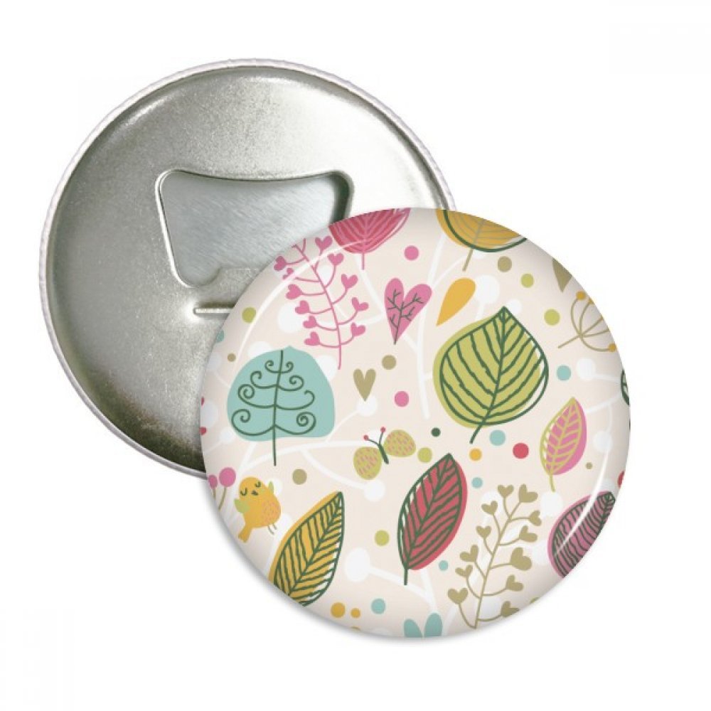 Bouteille Usine de Fleur Peinture Ronde ouvreur aimants frigo argent 3pcs