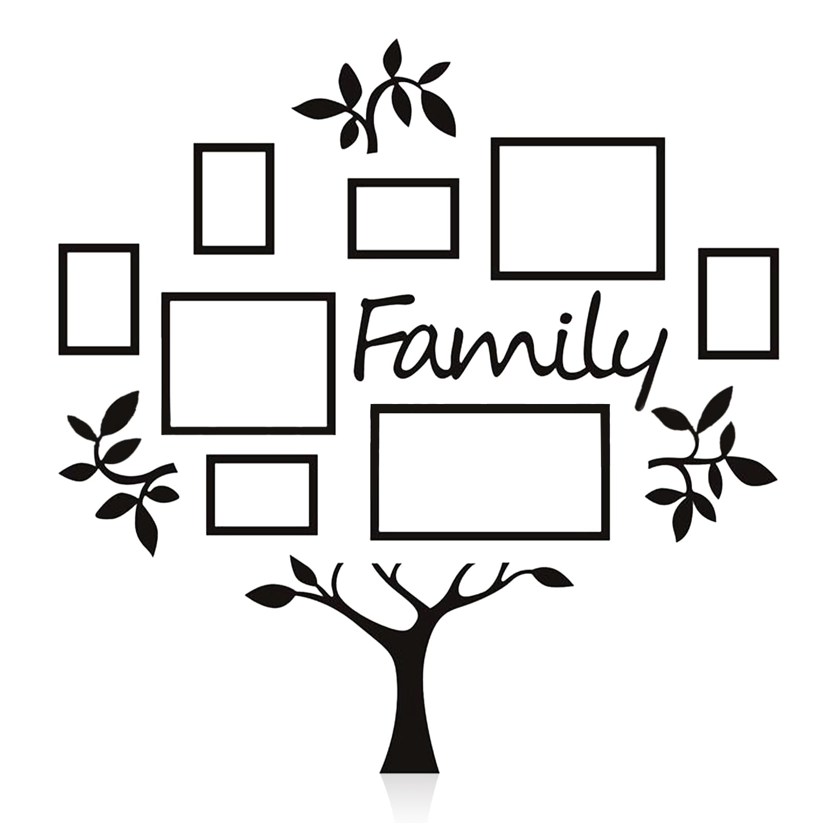 Arbre généalogique autocollant mural en acrylique pour célébrer la famille
