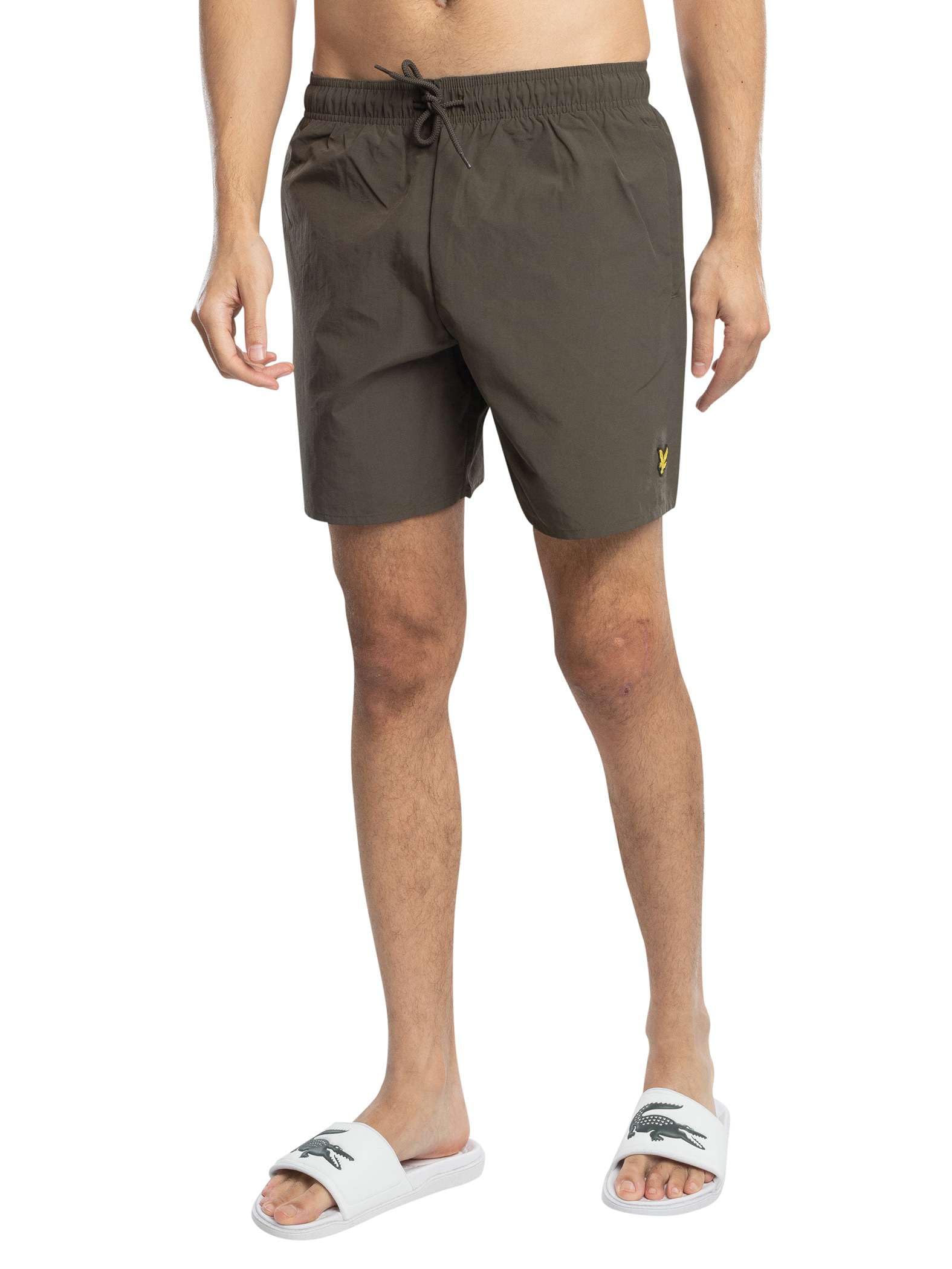Lyle And Scott Men's Green Plain Swim Shorts  35/34/32 L