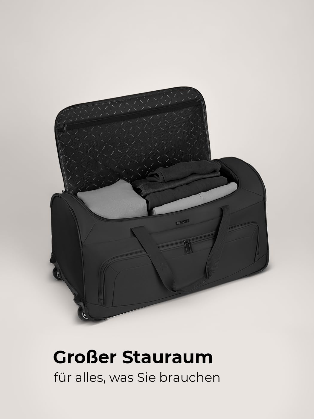 REDOLZ große L Trolley-Reisetasche mit Rollen 71 cm 81 Liter