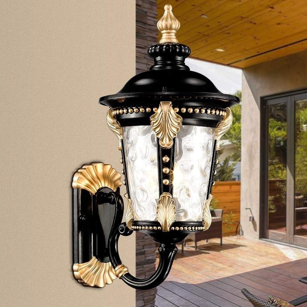 Oświetlenie ścienne Lampa ścienna Retro Zewnętrzna lampa ścienna Wodoodporna aluminiowa zewnętrzna lampa ścienna Wiejska szklana lampa ścienna Dekoracja ścienna Latarnia ścienna Wiktoria Antyczna kink