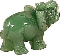 Handcrafted Natural Green Jade Elephant Statue Ornament - Symbol of Wisdom & Serenity Home Decor Accent by SquarezhenBo
