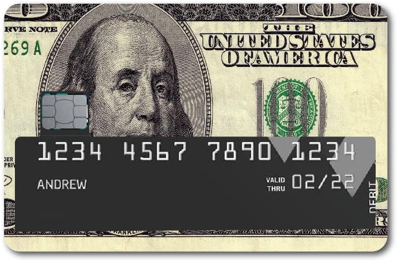 DOTME® Printed Dollar Skin Card Stickers for Debit Cards/Credit Cards/ATM Front Side Sticker