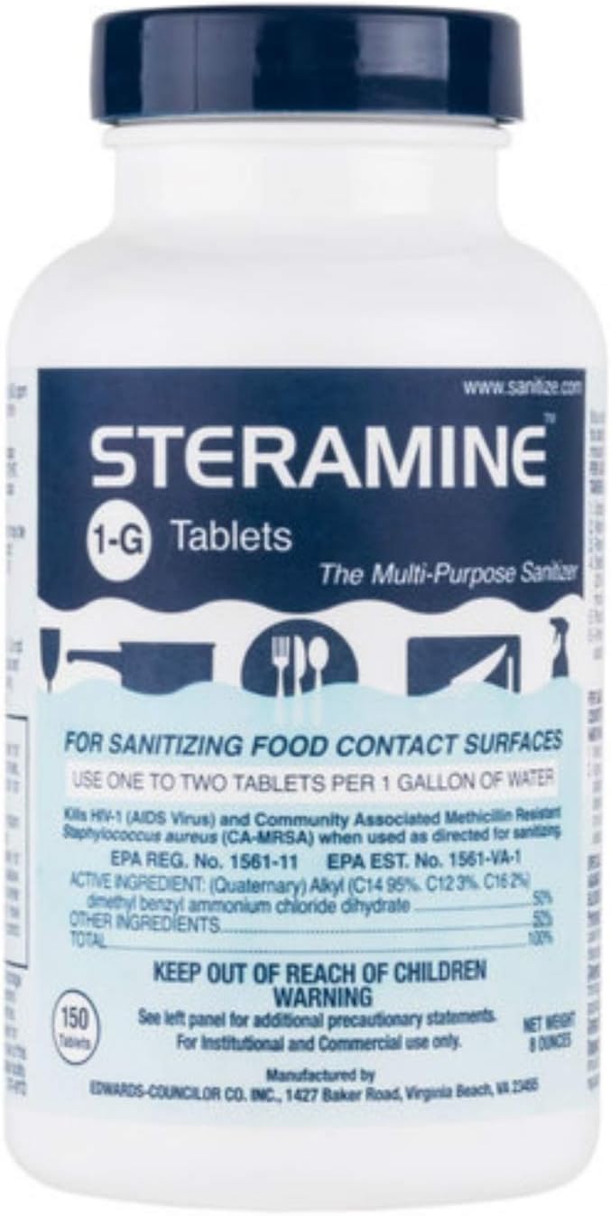 DIS-201 Dishwashing Sanitizing Tablets, Bottle of 150
