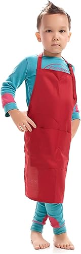 Miniatura 2 de Niños Art Smock Niños Pintura Babero Delantal Kit Artesanía 2 Bolsillos Espaciosos