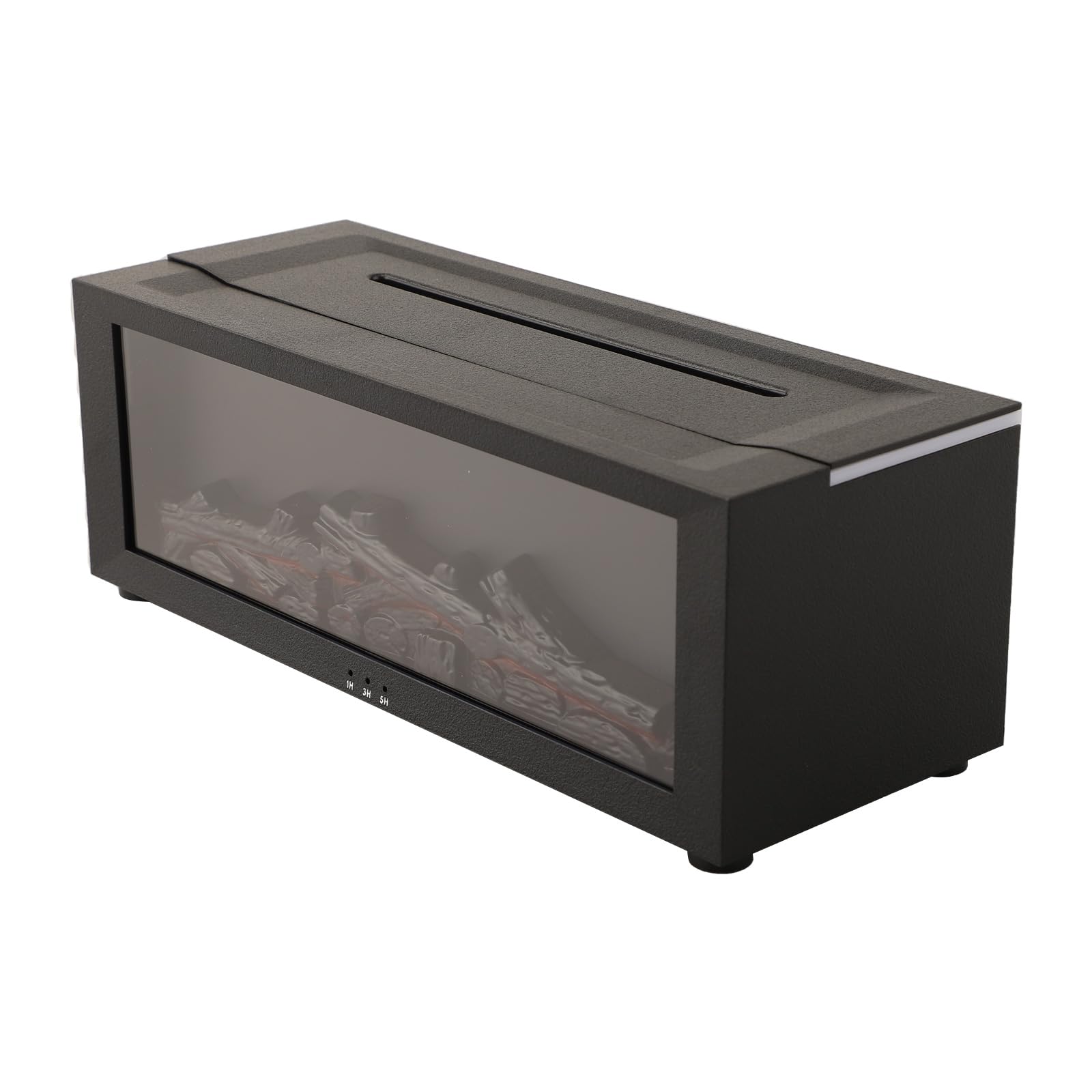 ZYWUOY Diffuseur de cheminée, diffuseur d'arôme de flamme 3D, humidificateur coloré avec télécommande, modes d'éclairage doubles, pour la maison et le bureau (noir)