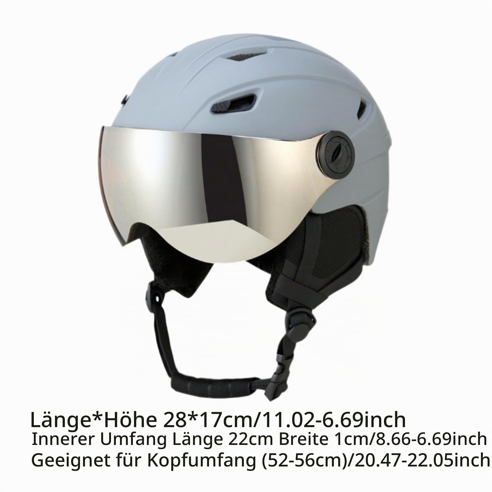 Perfeclan Skihelm, Snowboardhelm für Männer, Frauen und Teenager, Skateboard-Helm, stoßfest, Schneehelm mit integriertem Visier
