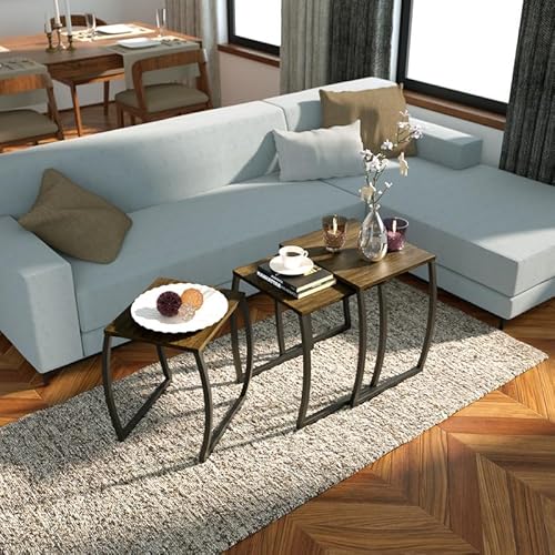 Sriwatana Nesting Tables, Vintage Side End Tables Living Room thumb #1
