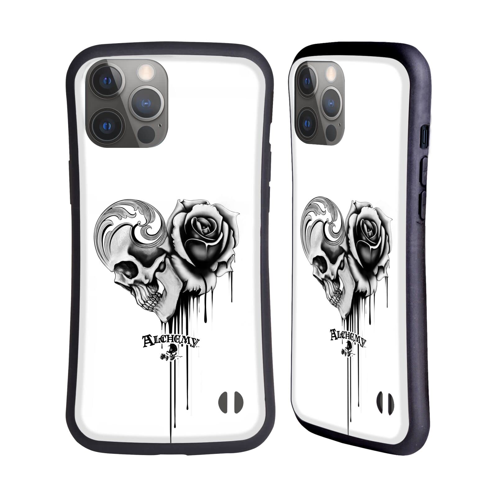 Head Case Designs Officially Licensed Alchemy Gothic Black Love Graphic Art Hybrid Case Compatible with Apple iPhone 14 Pro Max