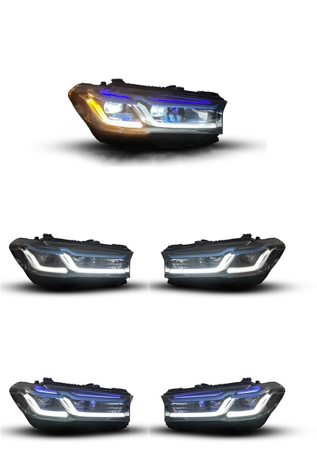Migliora la sicurezza della guida notturna Accessorio Per Auto Lente Proiettore Fari Per BMW G30 G31 2017-2021 DRL Fendinebbia Rimorchio Segnale Di Svolta Plug And Play