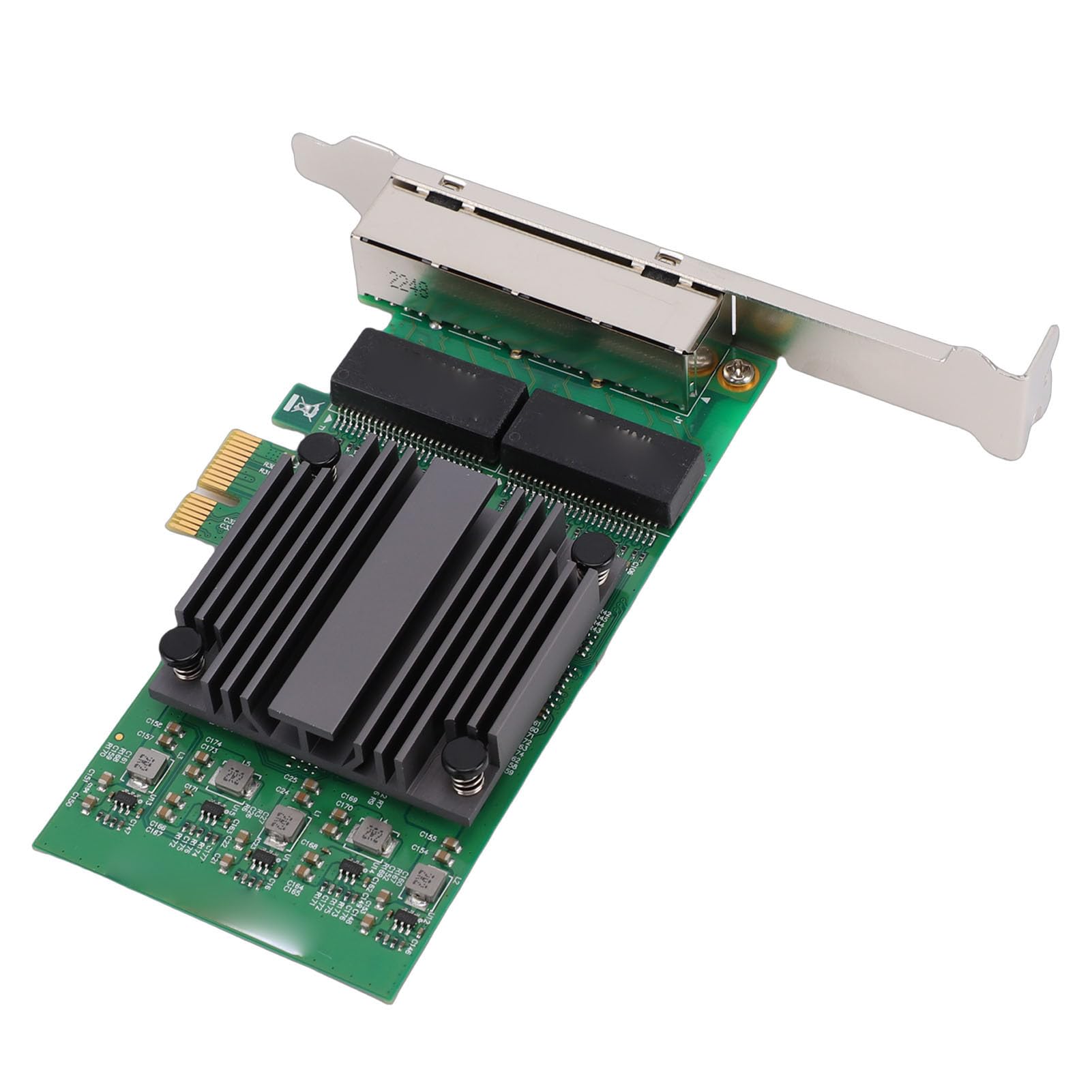 Generic Adattatore Gigabit Ethernet per Scheda di Rete PCIe a 4 Porte con Chip 82571 per //VMware ESXi, Indicatori LED per PC Server/desktop