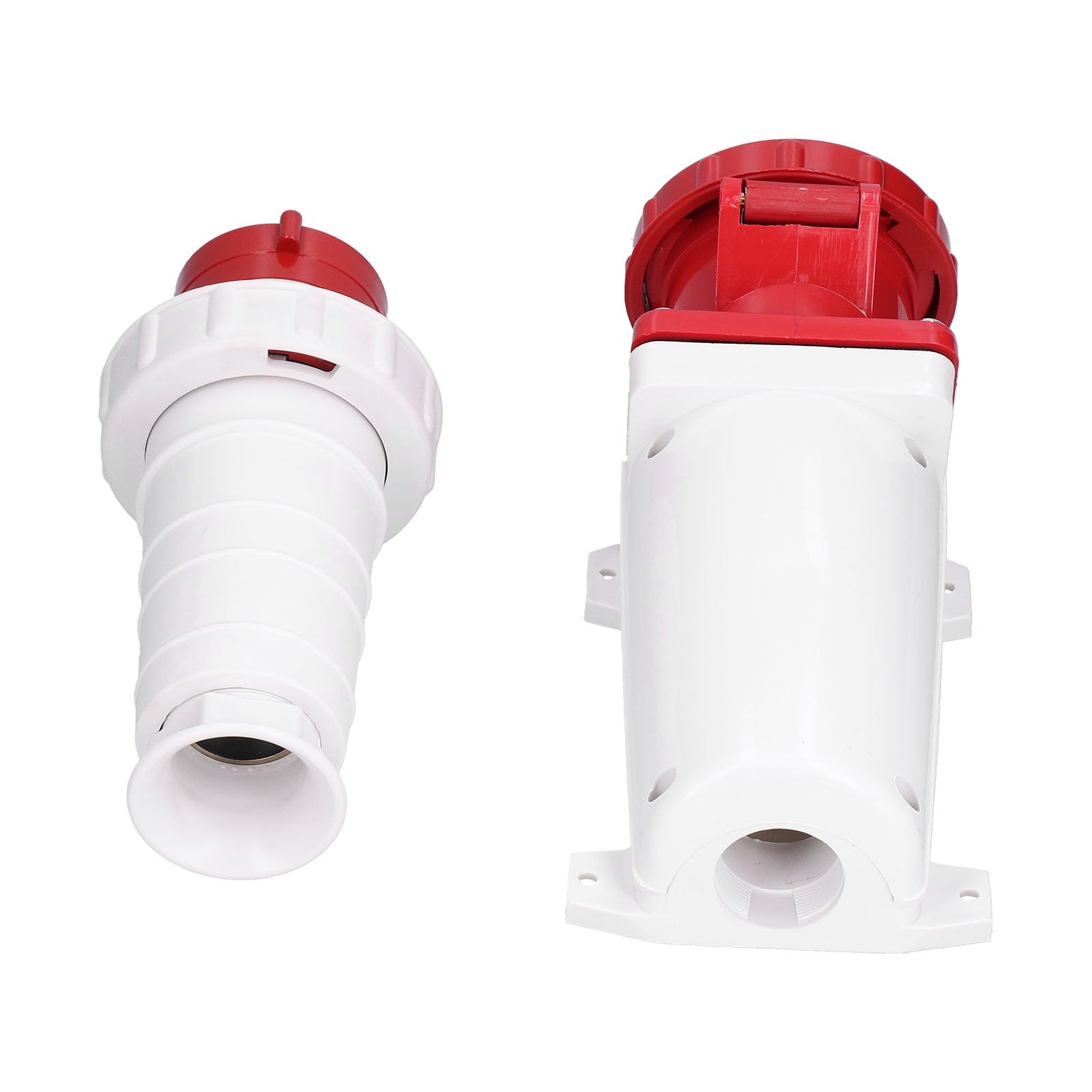 Hyuduo 4 Pin 3 Fase, IP67 Perca di Alimentazione Impermeabile 63A 380-415V, Cover ABS, Guida dell'asta di Ottone, Set di Spine per Presa Industriale per Uso Interno Ed Esterno, Terminale Sigillato