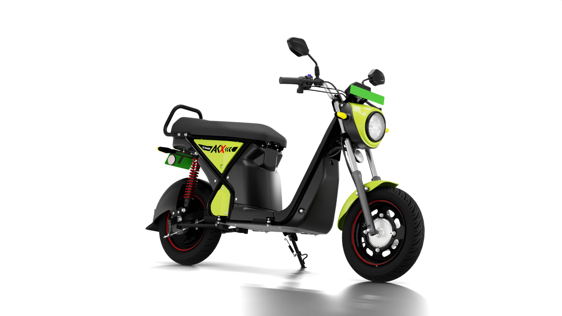 EMOBI AKX Electric Scooter, Made in India, 120 Km IDC Range, 25 kmph Max Speed, Non-RTO, Lithium Battery, GPS Tracking-image-2
