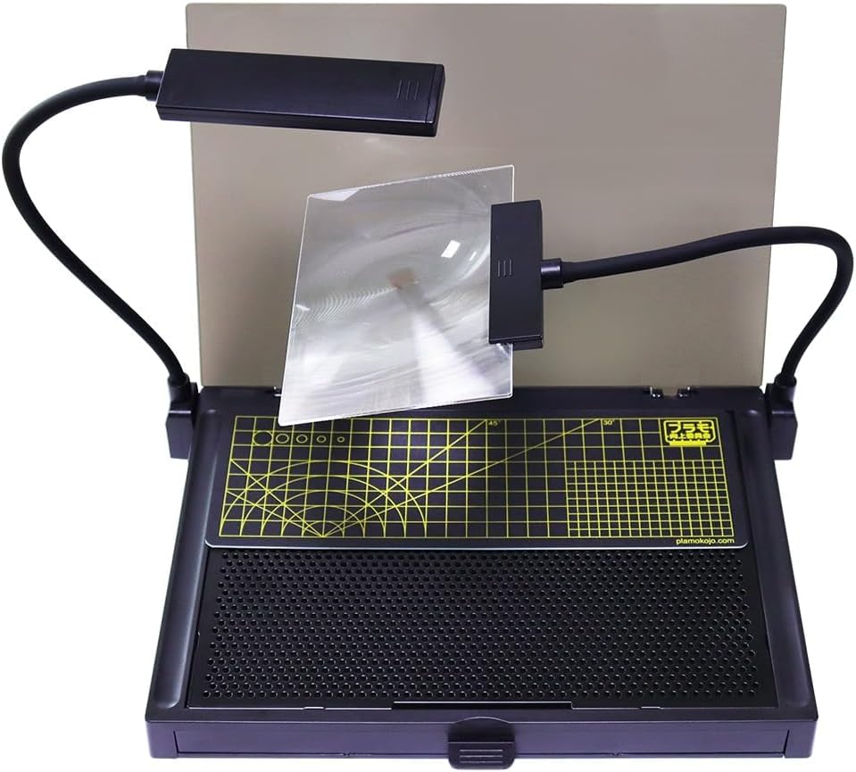 Model Building Kit with LED Light and Magnifier - All-in-One Portable Workbench,Model Kit Tools with Storage Drawers,Cutting Mat,and Tool Holder,Portable Assembly Station for Crafts