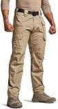 Men's Tactical Pants, Water Resistant Ripstop Cargo Pants, Lightweight EDC Work Hiking Pants, Outdoor Apparel