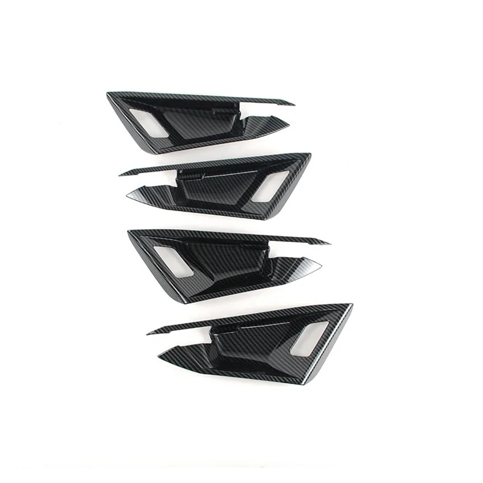 Tcpchkhopp One Color Car Interior Trim For A3 8Y 2021 2022 Car Inner Door Handle Bowl Frame Trim Carbon Fiber Texture Knob Decorative Cover Interior Parts Dash Moulding Strip(Sedan)