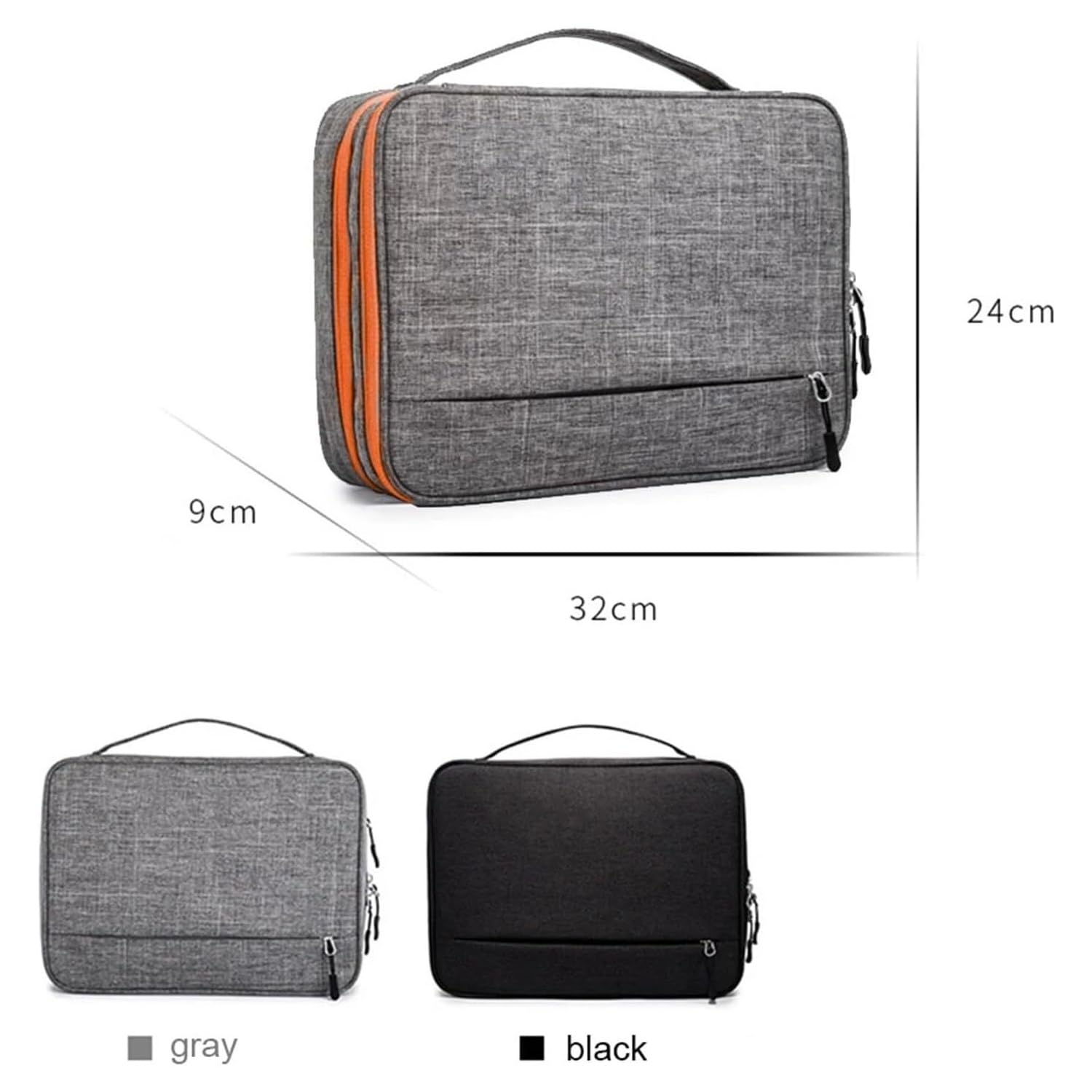 Torba z organizerem na kable Dwuwarstwowa przenośna(Gray)