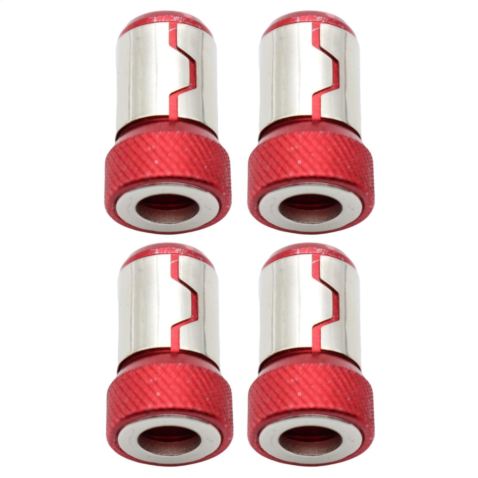 A person using a power drill with a Generic Magnetic Screw Ring attached, fastening a screw into a wooden board.