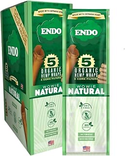 ENDO - Organic Hemp Wraps - Sealed Box - Hemp Wraps per Box (Wowie Natural)