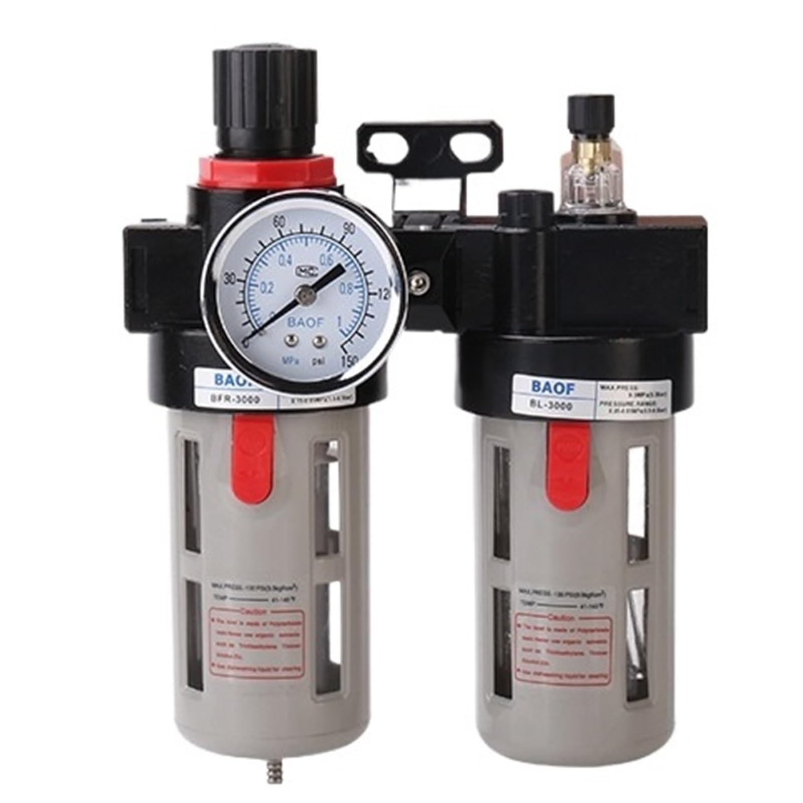 Filtre régulateur de pression traitement air BFC2000 séparateur huile eau
