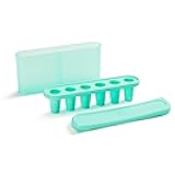 Silicone Baby Food Freezer Tray with Lid - Baby Popsicle Molds for Breastmilk, Fruit, and Veggie Purees, Mint