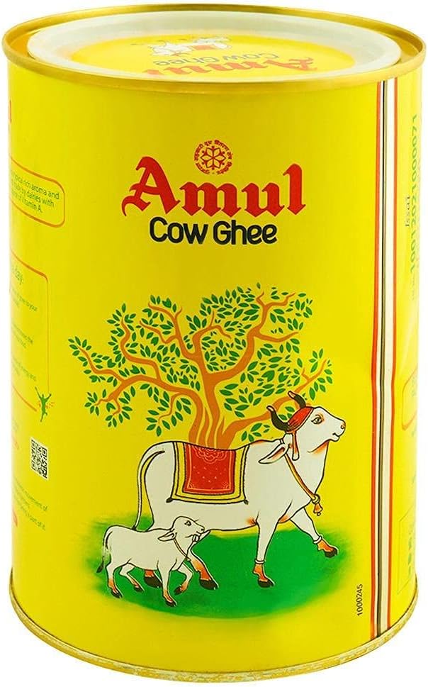 Amazon Amul Ghee (Cow Ghee, Tin pack) 1 litre pack (905 grams) 並行輸入