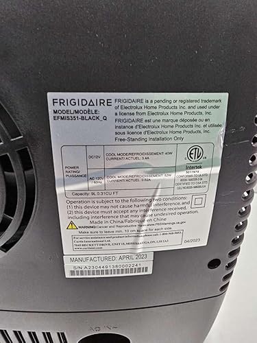 Miniatura 7 de Frigidaire Mini enfriador retro para bebidascuidado de la piel con capacidad para 12 latas o 9 litros negro EFMIS351-BK (renovado)