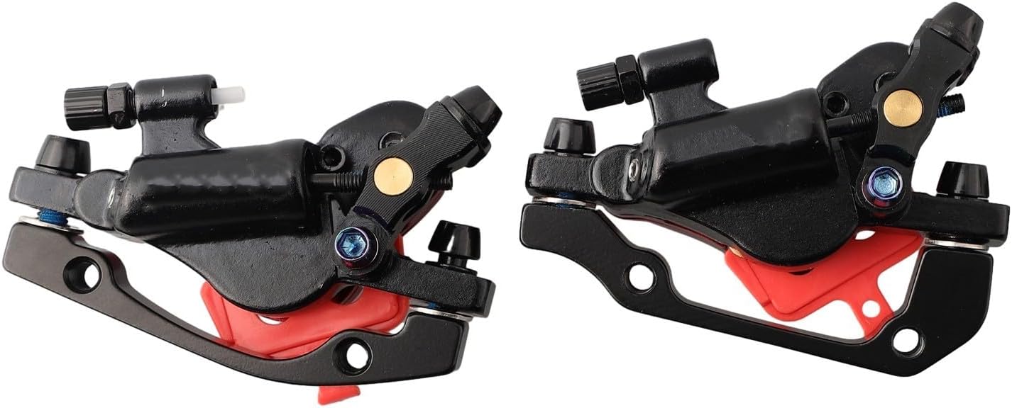 Bicycle Mechanical Disc Brake Caliper Set, Front and Rear Double Side Braking, High-Strength Aluminum Alloy for Road and MTB Bikes(front + rear brake)