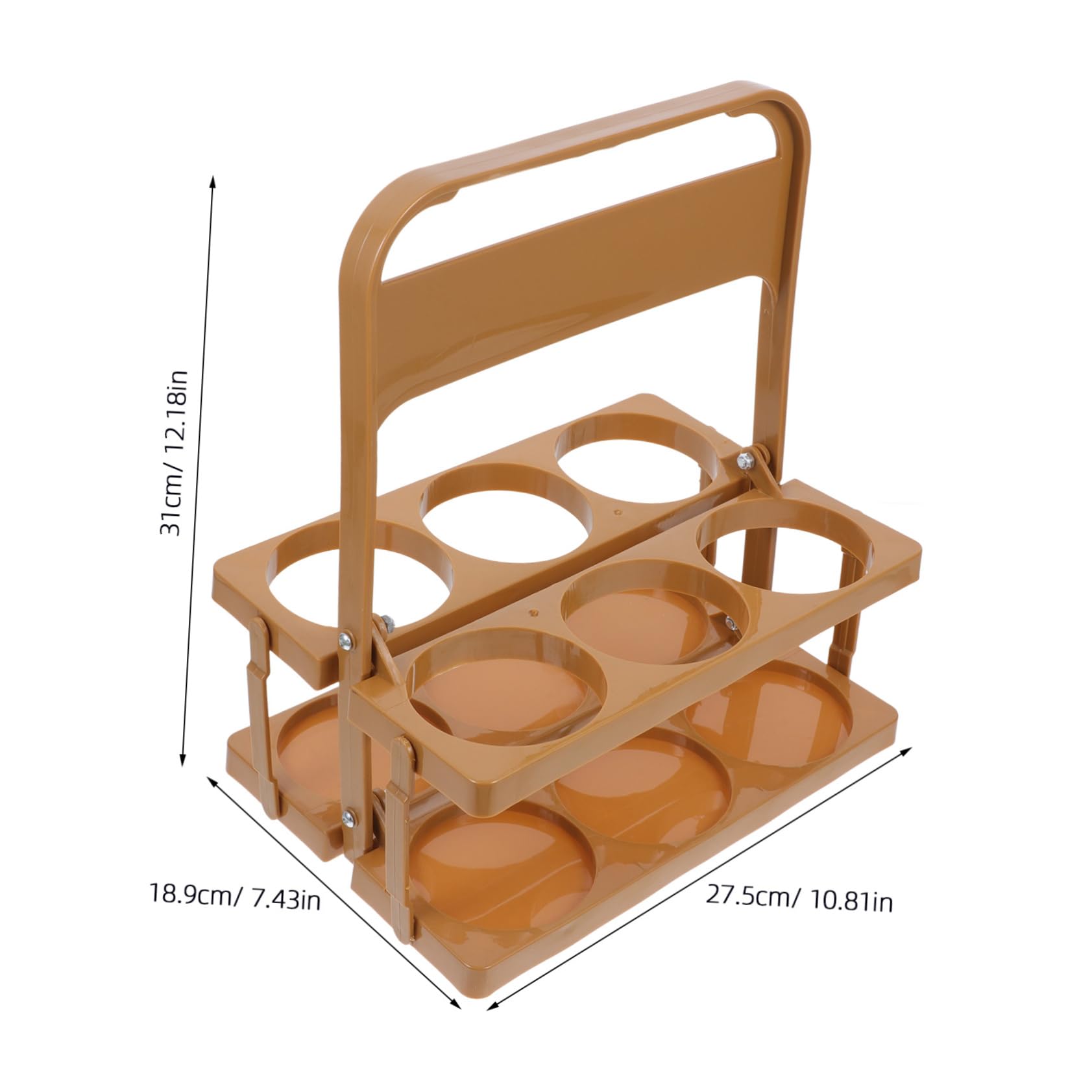 HEALLILY Beer Rack 6 Bottle Capacity Portable Drink Carrier Folding Design for Hotel Bars Clubs Homes