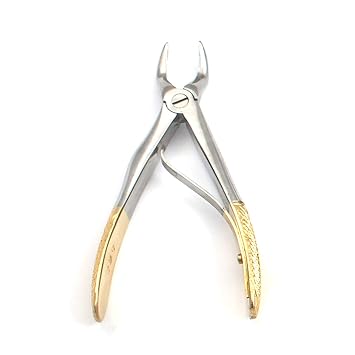 OdontoMed2011 Dental Tooth Extracting Extraction Forceps Pedo H Gold Plated Dental Instruments ODM
