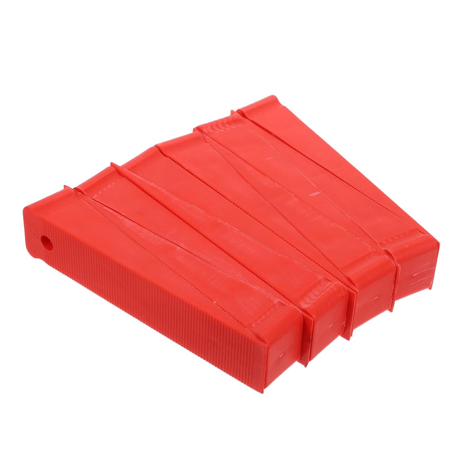 Veemoon 20pcs Red Plastic Cabinet Leveling Wedges Shims for Window and Door Installation, Versatile Alignment Wedges Reliable Support for Professional Settings and Home Construction