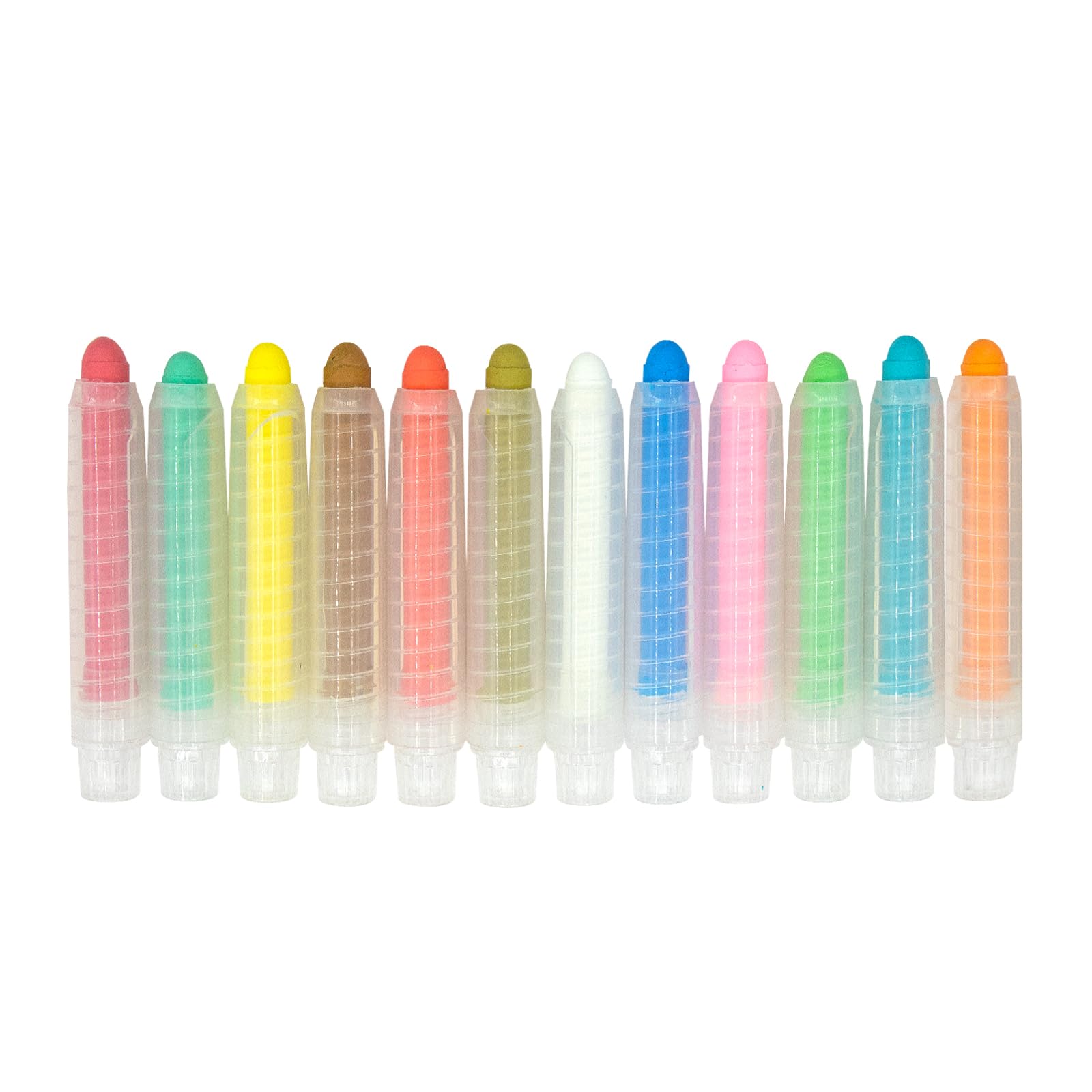 12pcs Dustless Chalk for Chalkboard, Sidewalk Chalk with Holder, Non-Toxic Washable Chalk, Colored Chalkboard Chalk for Outdoor, Doodling, Drawing, Writing