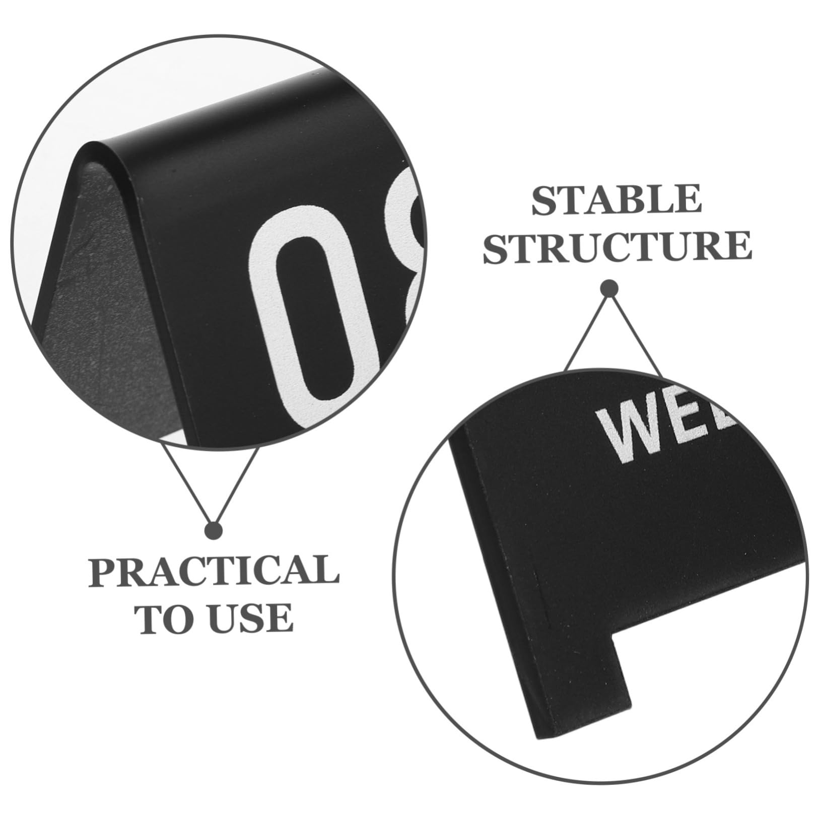 Wakauto Set of 10 V-shaped Acrylic Table Numbers Double-sided Table Sign for Restaurant Event and Party