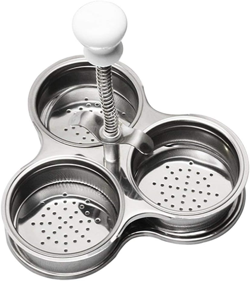Tubayia Stainless Steel Egg Poacher, NonStick Egg Cooker, Egg Shape
