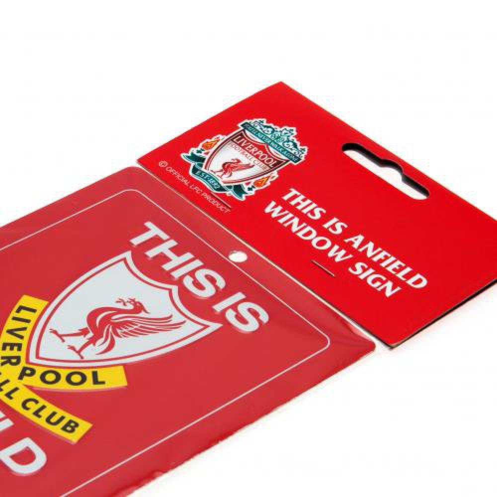Oficial Liverpool FC Metal ventana Sign (14 x 12 cm)